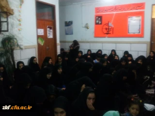 شرکت دانشجویان مرکز در مراسم دهه ی فاطمیه در حوزه ی علمیه خواهران کازرون