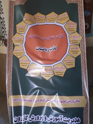 شرکت دانشجو معلمان مرکز زینب کبری (س) کازرون در اولین جشنواره منطقه ای لذت ریاضیات با مدیریت آموزش و پرورش شهرستان