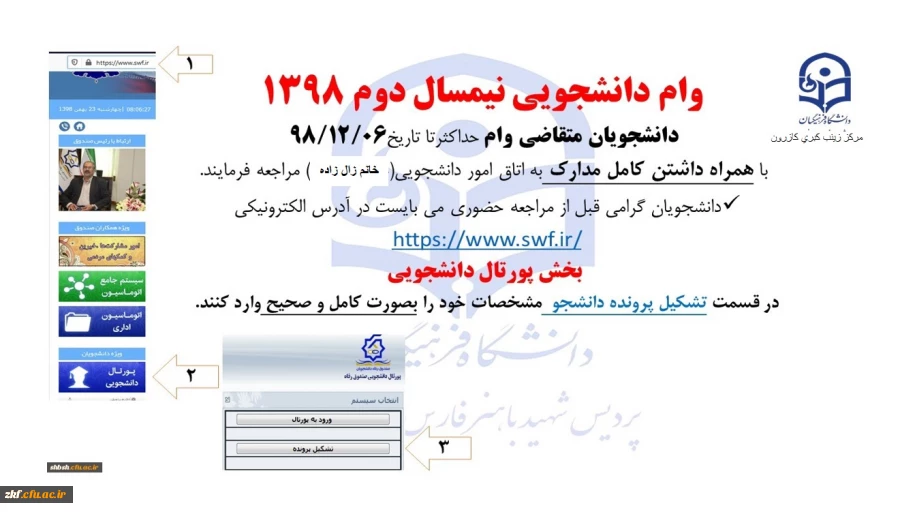 وام دانشجویی بهمن ماه 98 2